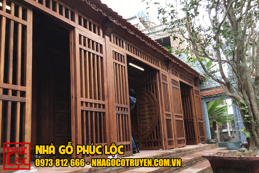 Dự án thi công nhà gỗ Lim 3 gian ở Ninh Hiệp Hà Nội