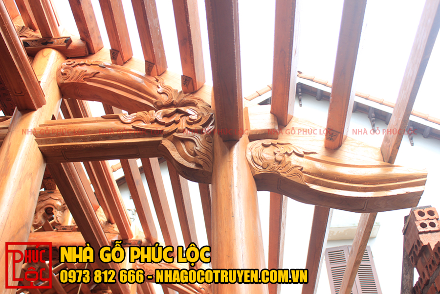 Chi tiết các cấu kiện trong nhà gỗ Lim 3 gian ở Phú Thọ