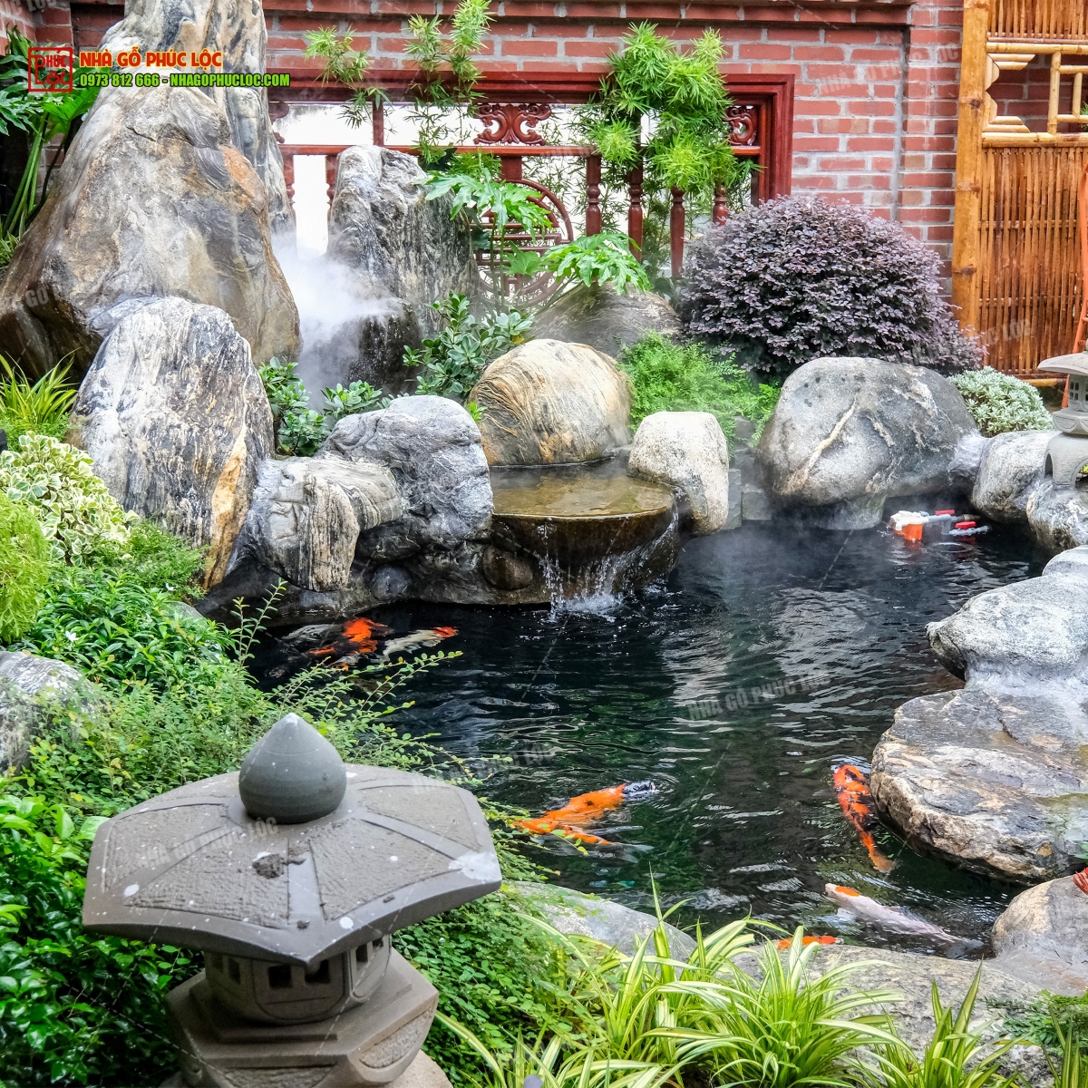 Mẫu hòn non bộ thác nước đẹp