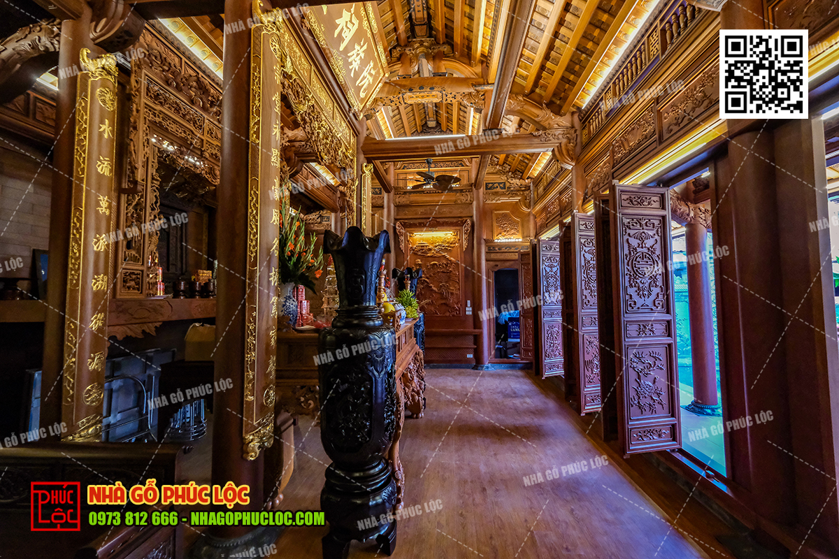 Trang trí nhà gỗ theo hướng cổ truyền Bắc Bộ