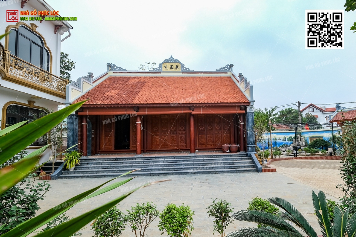 Mẫu nhà 3 gian có sân vườn