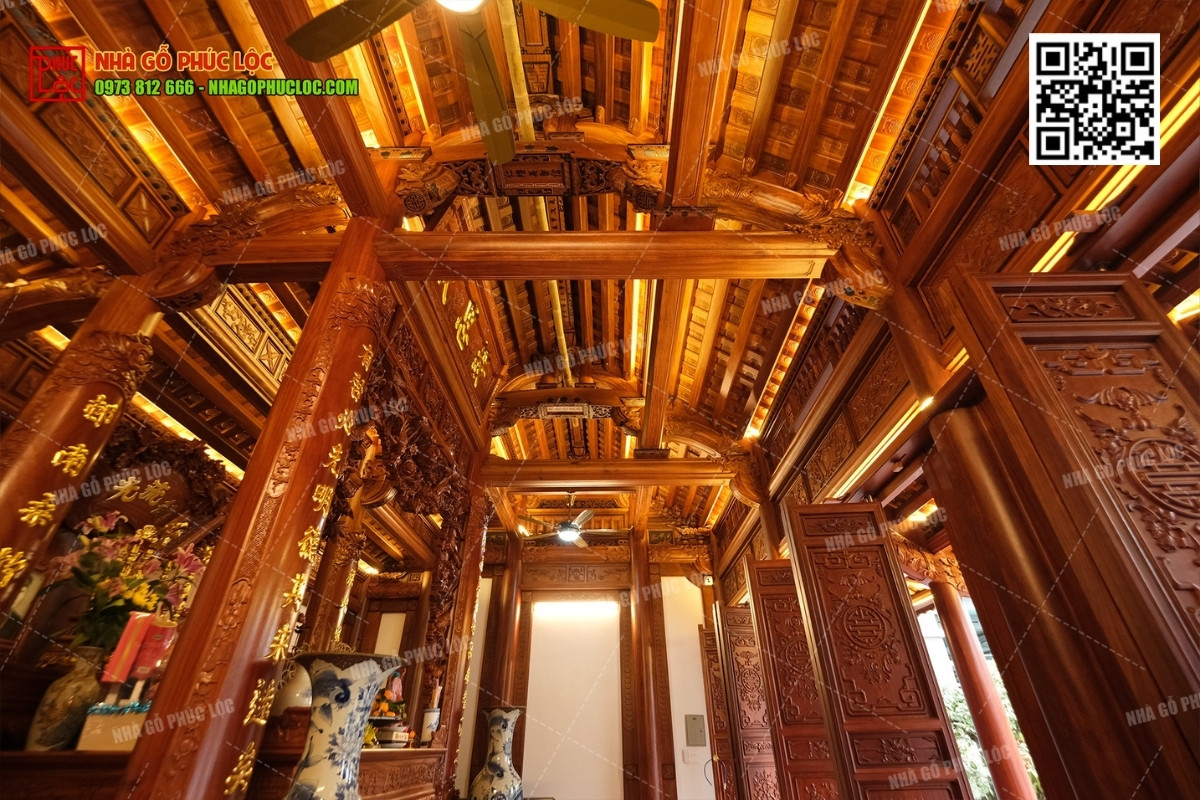 Hệ vì kèo mái ngói trong kiến trúc nhà gỗ truyền thống