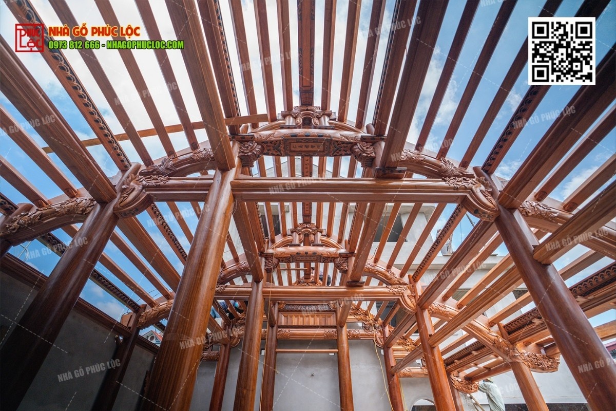 Kết cấu khung gỗ truyền thống (cột - kèo - xà - bẩy)
