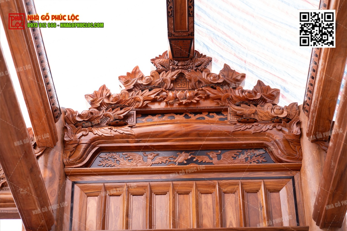 Những cấu kiện thường được chạm khắc hoa văn rồng phượng