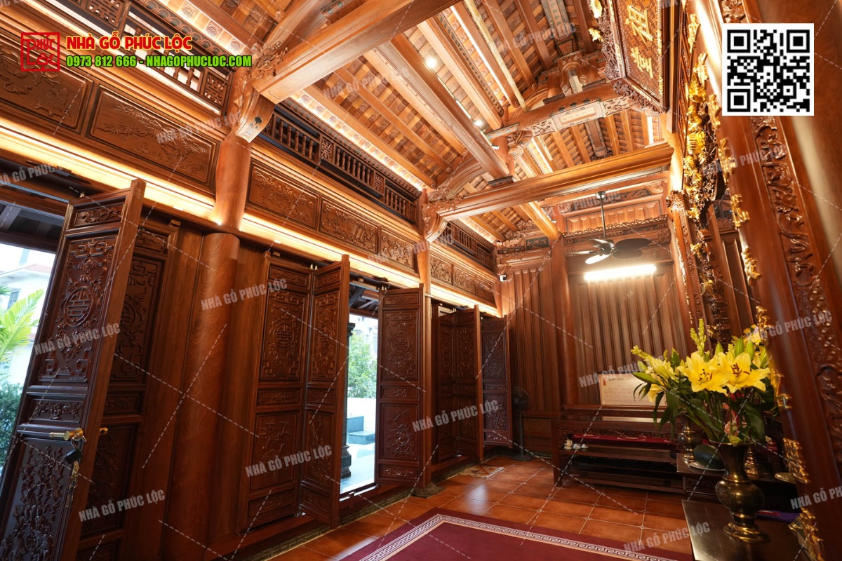 Kinh nghiệm tối ưu chi phí khi xây nhà gỗ lim 3 gian 4 mái