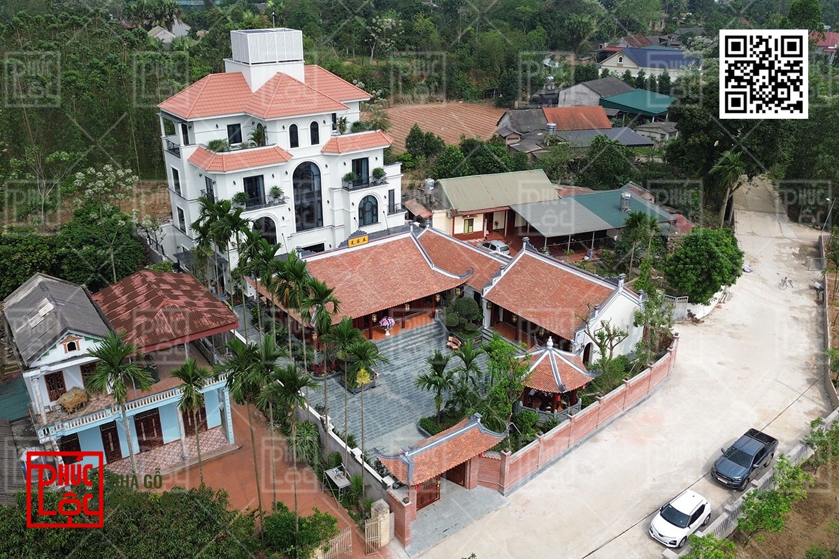 Đẩy công trình phụ vào góc lệch